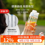乐扣乐扣（LOCK&LOCK）人鱼线塑料运动水杯便携水壶夏天带提手男女水杯子700ML淡蓝色