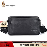 暇步士（Hush Puppies）窄肩带斜挎单肩包牛皮男大容量复古邮差挎包休闲简约生日礼物