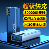 KEXUNTENG【国家3C认证可上飞机高铁】120W超级快充30000毫安充电宝移动电源超大容量适用小米华为苹果手机 神秘黑|超级快充|提速999% 国标【3C认证】10000毫安可上飞机高铁