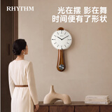 丽声（RHYTHM）静音挂钟客厅2026新款家用餐厅时钟挂墙摆钟欧式50cm长双11