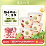 北海牧场宝石碗草莓芝士味140g*4杯0蔗糖3.7g蛋白 低温酸奶 健康轻食
