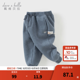 戴维贝拉（DAVE＆BELLA）童装秋冬女童裤子男童加绒裤儿童棉裤冬季运动裤宝宝保暖长裤冬裤 牛仔蓝DB4237140-A 100 cm（建议身高90-100cm）