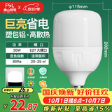 佛山照明大功率LED灯泡30W节能灯具E27螺口6500K白光柱形