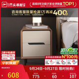 芝华仕（CHEERS）床头柜卧室收纳柜意式简约高脚储物家具床头柜G032中茶色