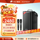 惠威（HiVi）双5.25英寸专业广场舞音响户外k歌智能音响便携拉杆音响演出移动音箱蓝牙大功率重低音双话筒MP25