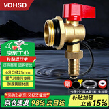 沃华斯顿暖气片放水阀排水阀黄铜排气阀地暖放水阀地热分水器排污阀门大流量6分