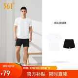 361°跑步运动套装男夏季速干健身休闲短袖短裤两件套652524001H-1