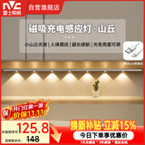 雷士（NVC）波纹猫眼感应灯带自粘橱柜灯磁吸入户玄关充电LED氛围灯银色112cm