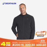 迪卡侬（DECATHLON）保暖户外抓绒衣外套男女运动宽松秋摇粒绒外套冲锋衣内胆 男款-全拉链-黑色 M