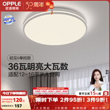 欧普照明（OPPLE）卧室吸顶灯具走廊灯过道灯阳台玄关灯简约小吸顶灯三防一体快装 呵护光【白光】36W/2800lm直径40cm