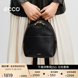 爱步（ECCO） 双肩包女 轻奢牛皮背包 小号双肩包9107807 HL 黑色910780790000 均码