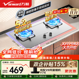 万和【蓝莲花B9B50】5.2kW天然气不锈钢猛火64%热效率嵌入式家用煤气双炉具台燃气灶