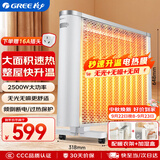 格力（GREE）电热膜电暖器取暖器节能低耗立体速热智能控温取暖炉2500w大功率烤火炉电暖气 机械款NDYQ-X6025