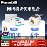 泛达 泛达超六类非屏蔽网线CAT6A工程家装万兆网络纯无氧铜白色双绞线抗干扰降衰减 100米整箱+超六模块套装（颜色随机） 100米整箱