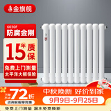 金旗舰暖气片家用钢制水暖壁挂式全屋暖气定制集中供暖自采暖立式散热器 防腐金刚60F-高600mm*1柱 6分口
