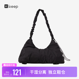 Keep瑜伽挎包健身包游泳包大容量手提包休闲单肩手提防水户外包经典黑