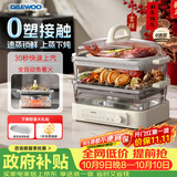 大宇（DAEWOO）【加厚玻璃】小璃宇蒸锅 电蒸锅炖蒸煮一体多功能锅 电锅食品级玻璃0涂层 蒸锅家用3-4个人S22