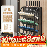 蜗家雨伞收纳架大容量教室酒店大堂商用雨伞架沥水门口放伞置物架黑中