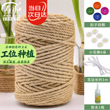 寿禾麻绳捆绑园艺装饰猫抓板 麻绳5mm约50米(配胶水/花边/扣子/小花)