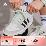 adidas ENTRAP美式校园风运动鞋少年感复古篮球风板鞋阿迪达斯 白色/矾土棕/黑色   42