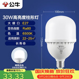 公牛（BULL）LED灯泡高亮柱形灯厂房车间商超食堂 30W球泡白光6500KE27螺口