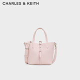 CHARLES&KEITH简约通勤手提水桶包菜篮子包生日礼物送女友CK2-10151518 Cotton Candy Pink棉花糖粉 S