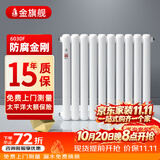 金旗舰暖气片家用钢制水暖壁挂式全屋暖气定制集中供暖自采暖立式散热器 防腐金刚60F-高600mm*1柱 6分口