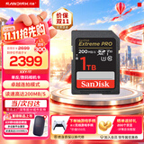 Sandisk闪迪相机卡4K高清SD卡 UHS-I微单存储卡微单反摄像储存大卡内存sd卡内存卡 1T 相机SD卡读速高达200Mb/S