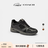 蔻驰（COACH）新品男士男鞋经典标志SPORT运动鞋跑步鞋休闲鞋轻便日常百搭通勤 炭黑色/黑色 41.5