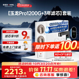安吉尔家用净水器直饮净水机【玉龙Pro1200G+3年滤芯】套装纯水净饮机 反渗透厨下式过滤器
