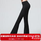CONNY高腰提臀瑜伽裤女外穿舞蹈练功裤宽松广场舞服装跳舞裤跑步运动裤 黑色牛奶丝薄款 M