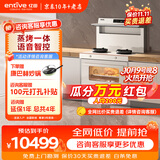 亿田D6ZK集成灶蒸烤一体家用蒸箱烤箱黑色变频集成灶一体式集成灶家用一体灶大吸力油烟机燃气灶一体机 蒸烤一体 （白色款） 左排烟 天然气12T