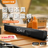索爱（soaiy）索爱SH17电脑音响台式家用桌面有线游戏电竞PS5音乐观影长条音箱