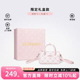 Kappa卡帕 新款女士单肩斜挎包时尚百搭波士顿包包通勤手提包生日礼物 桃气粉套装