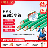 日丰管ppr水管三层安芯管道4分206分25冷热水通用管件 日丰管安芯系列热熔管 【1米价 3件起拍】4分管20mm*壁厚3.4mm