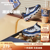 Skechers斯凯奇儿童奶茶熊男女童运动鞋秋冬加绒熊猫鞋大童休闲鞋996212L 825L蓝莓果冻冰/WBL 35