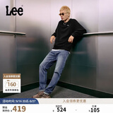 Lee726舒适直筒丹宁复古水洗蓝色男牛仔裤休闲潮流