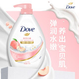 多芬白桃弹润沐浴乳1kg  男女持久留香沐浴露京东自营