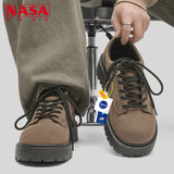 NASA XVVX官方联名皮鞋男生透气休闲厚底增高小众潮流百搭复古工装德比鞋男
