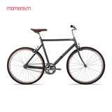 莫曼顿（momentum）iRide CX单速简约休闲通勤男经典复古运动铝合金自行车 全消光晨甦棕 26×21 建议165-180cm