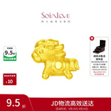 周大福SOINLOVE 萌宠 小金马生肖马转运珠黄金吊坠配手绳 VR2159礼物