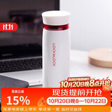 乐扣乐扣（LOCK&LOCK）不锈钢保温杯情侣学生水杯菲特旋转盖轻量杯450ml白红 LHC4131WR