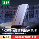 绿联HDMI视频采集卡4K高清采集 适用尼康索尼单反相机Switch/PS5手机/平板电脑摄像机游戏直播伴侣录制