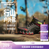 Skechers斯凯奇男童雪地靴户外棉靴儿童运动鞋冬大童棉鞋406415L 炭灰色/红色/CCRD 33
