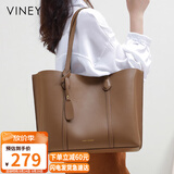 viney牛皮包包女包大容量托特包单肩包手提包生日礼物高级感送女友老婆