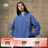 adidas通勤百搭经典休闲运动连帽夹克外套男女春夏阿迪达斯三叶草 深蓝   2XL