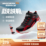Skechers斯凯奇儿童秋冬休闲男女童二棉鞋轻质加绒保暖靴405222L/302583L 男童/黑色/红色/BKRD 37