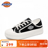 Dickies女士帆布鞋潮流休闲鞋子布鞋低帮百搭平底鞋 黑白 37
