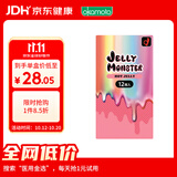 冈本JELLY MONSTER HOT避孕套超薄 成人计生情趣用品 12只 日本进口