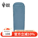 黑冰（BLACKICE）成人户外睡袋内胆隔脏床单木乃伊式旅行便携睡胆【灰蓝右开拉链】